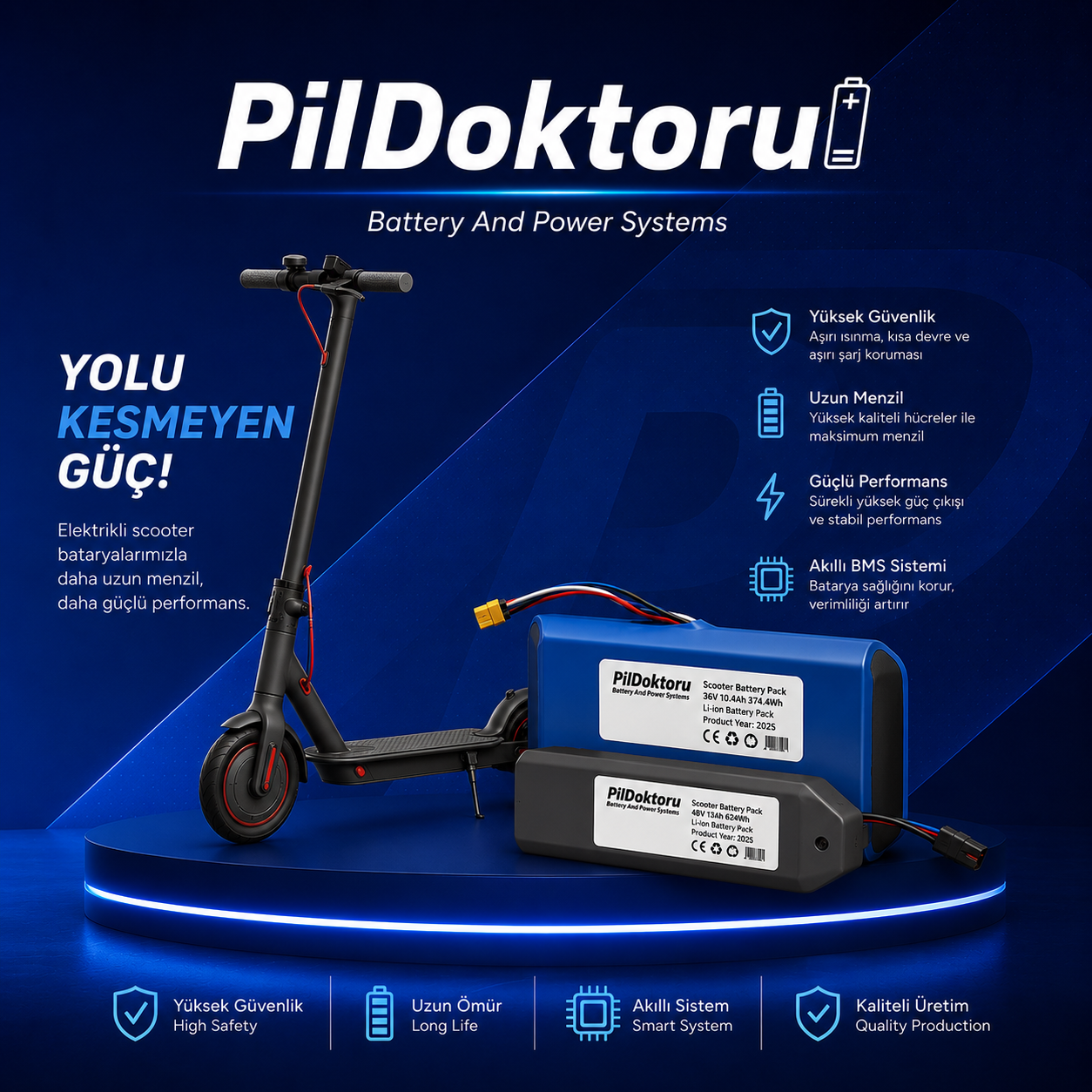 Elektrikli Scooter Bataryaları