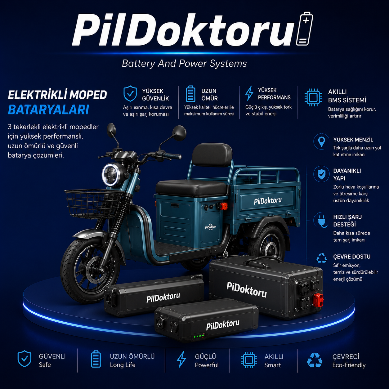 Elektrikli Moped Bataryaları